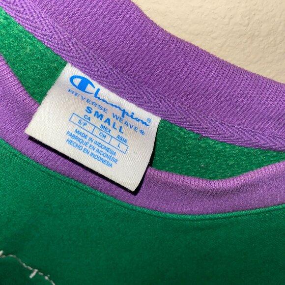 🟣💚 “Retro Rumble: Champion of Colorblocking” – Size Small - Picture 3 of 4